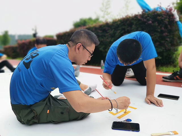 主題團建納斯卡巨畫共繪藍圖